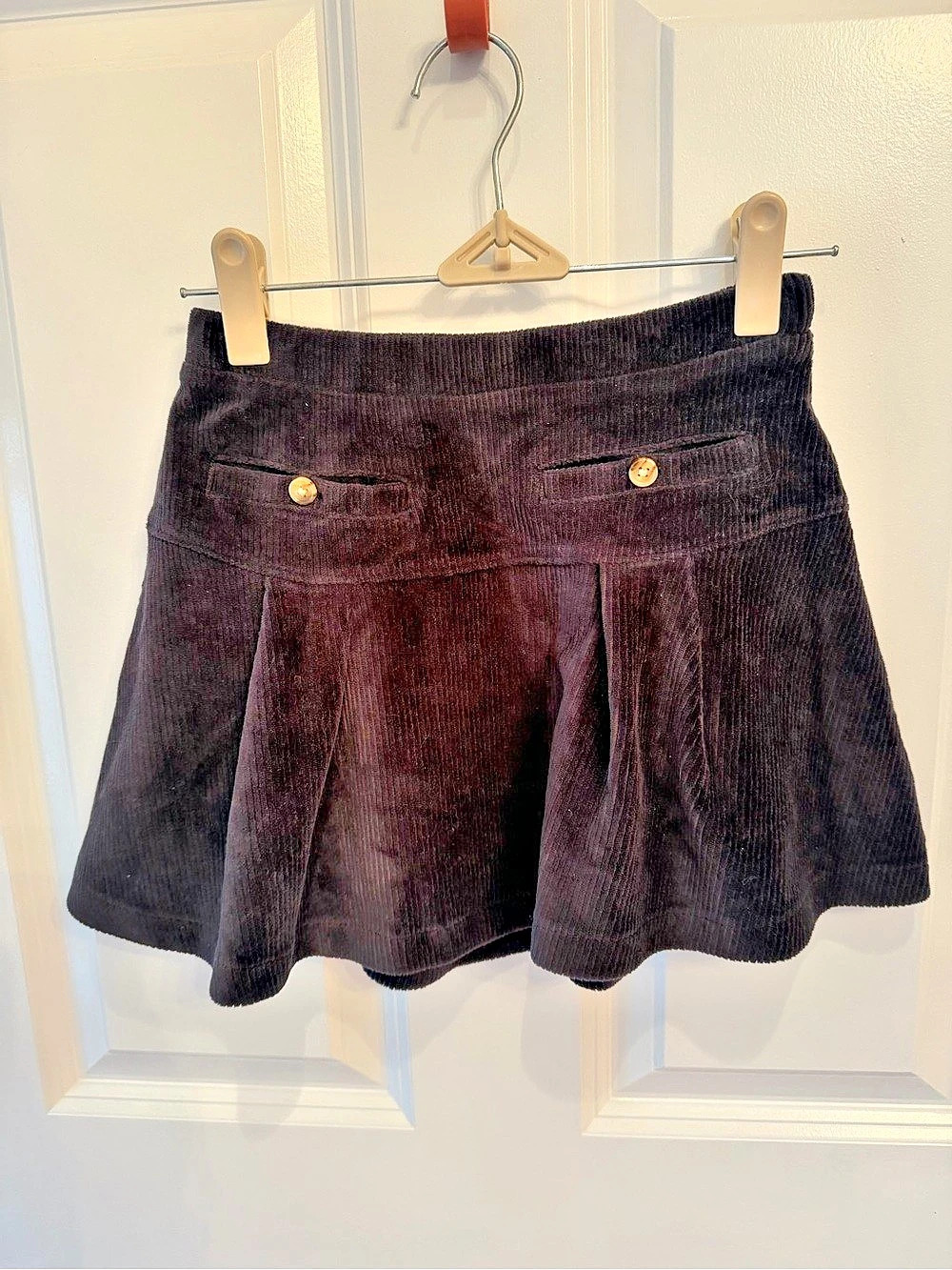 Crewcuts Corduroy Pleated Mini Skirt Black Girls